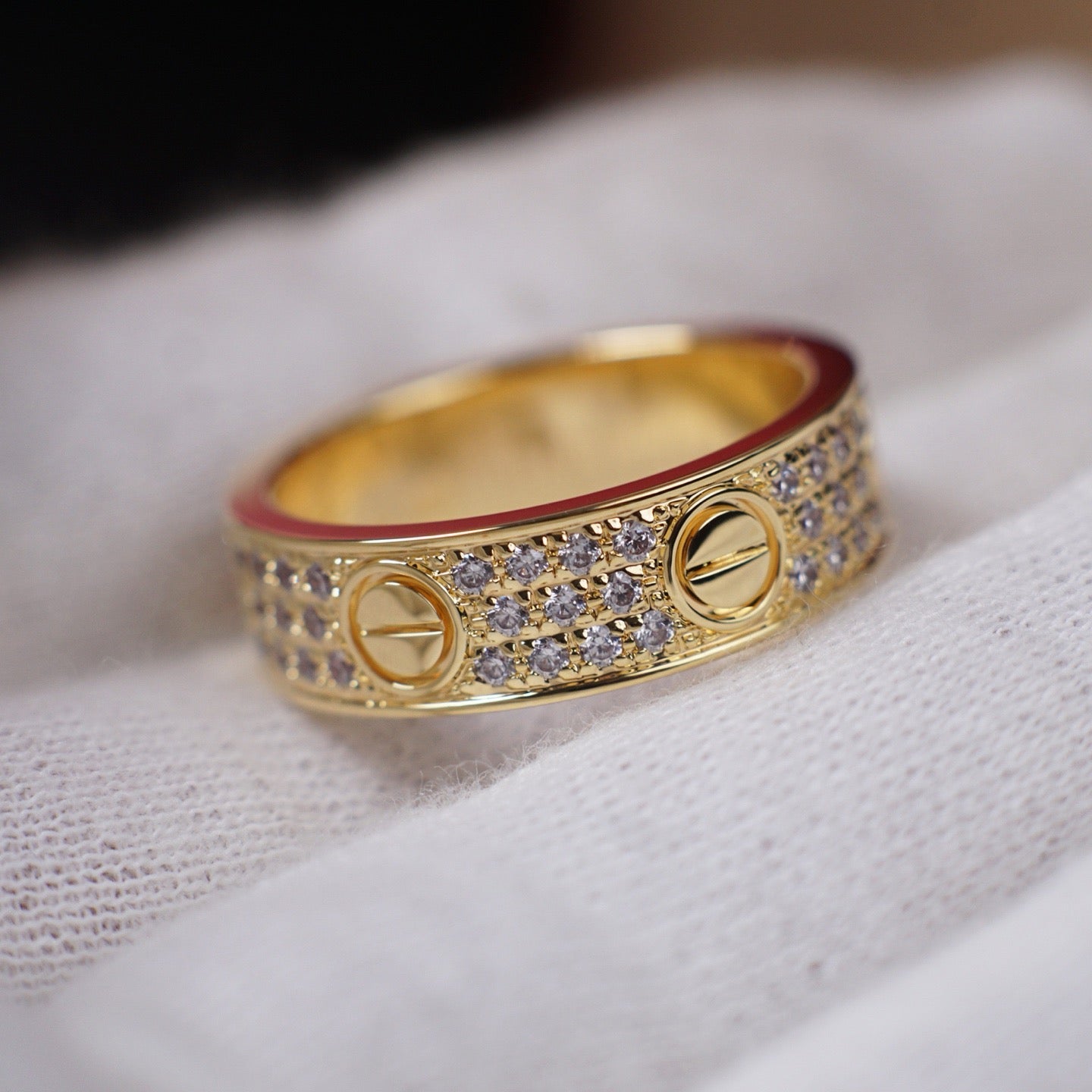 [Blue Tears Jewelry]LOVE RING 5.5MM DIAMONDS PAVED
