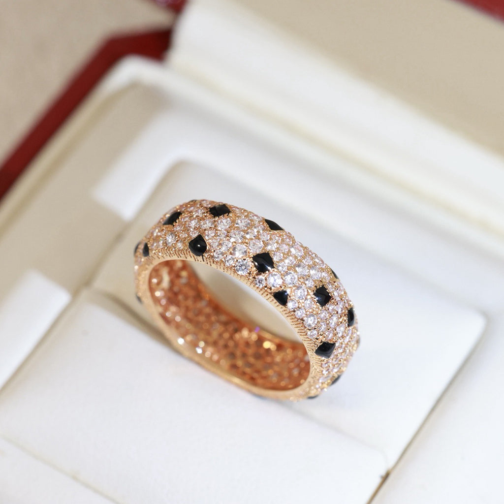 [Blue Tears Jewelry]PANTHERE SPOTTED FULL DIAMOND RING