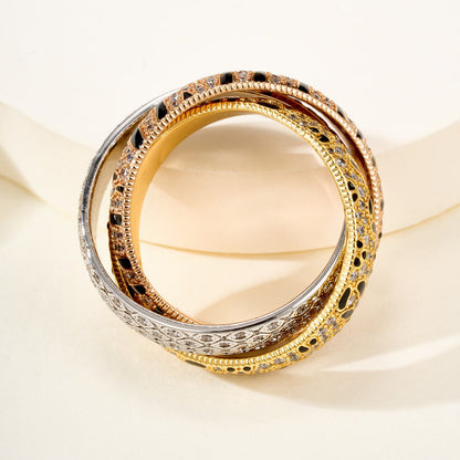 [Blue Tears Jewelry]TRINITY  RING LEOPARD PRINT