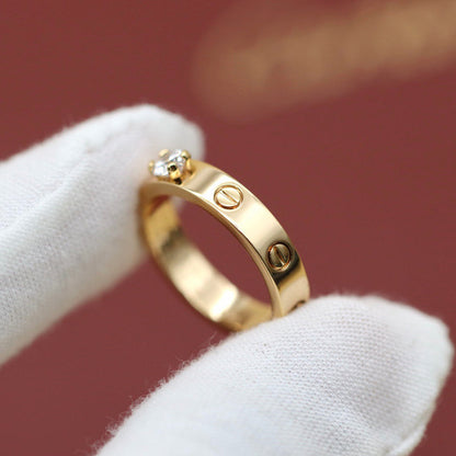[Blue Tears Jewelry]LOVE RING 3.6MM 1 BIG DIAMOND