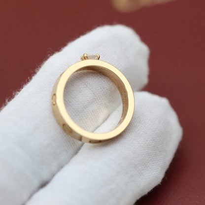 [Blue Tears Jewelry]LOVE RING 3.6MM 1 BIG DIAMOND