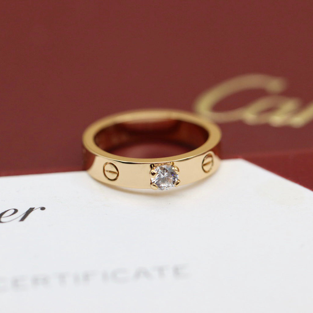 [Blue Tears Jewelry]LOVE RING 3.6MM 1 BIG DIAMOND