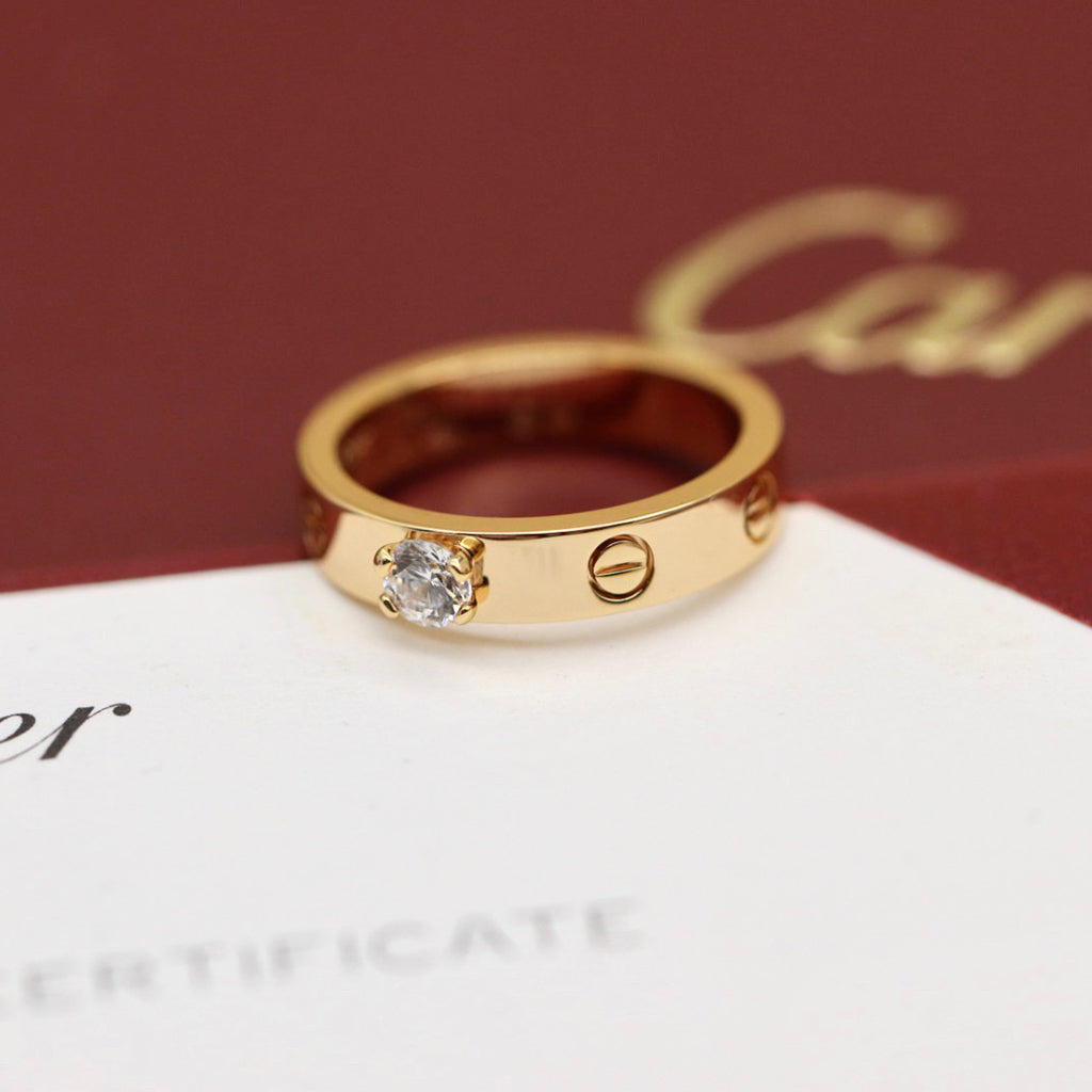 [Blue Tears Jewelry]LOVE RING 3.6MM 1 BIG DIAMOND
