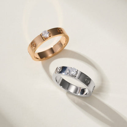 [Blue Tears Jewelry]LOVE RING 3.6MM 1 BIG DIAMOND