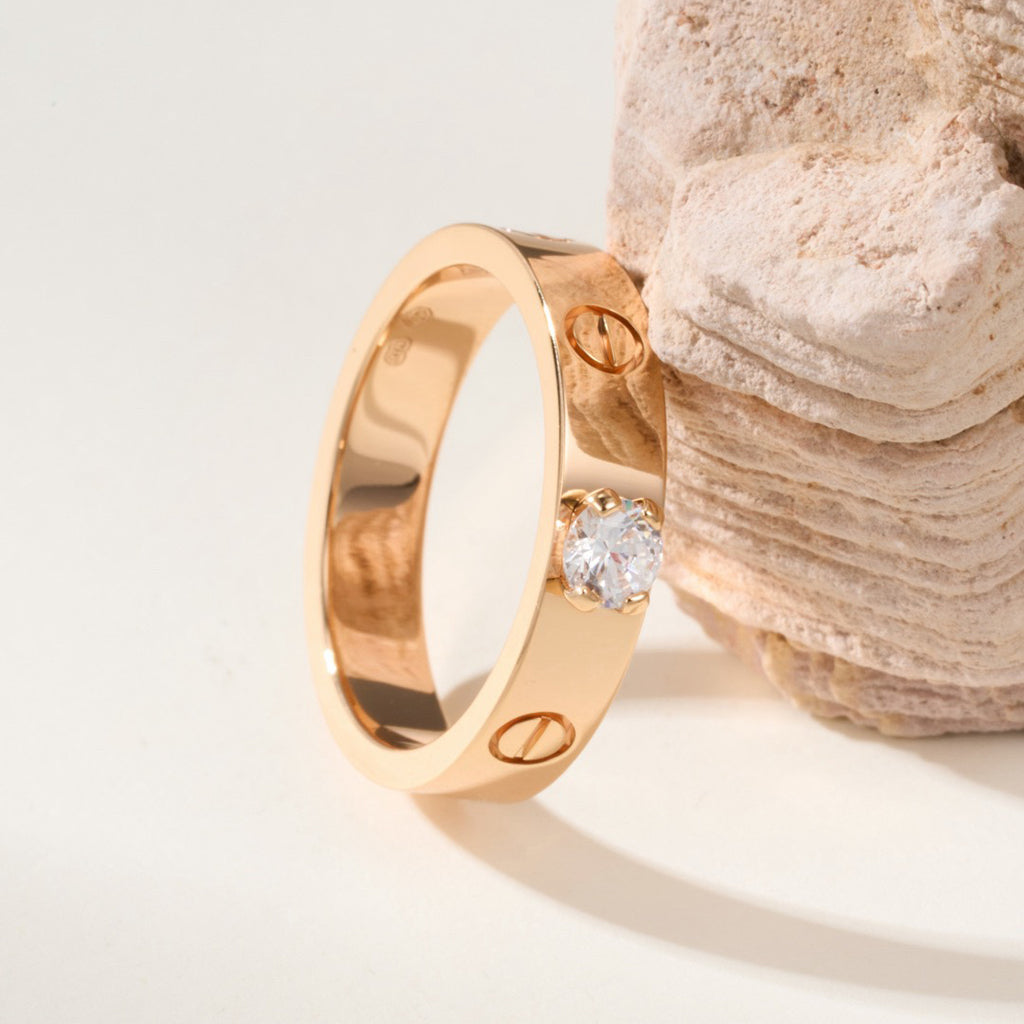 [Blue Tears Jewelry]LOVE RING 3.6MM 1 BIG DIAMOND