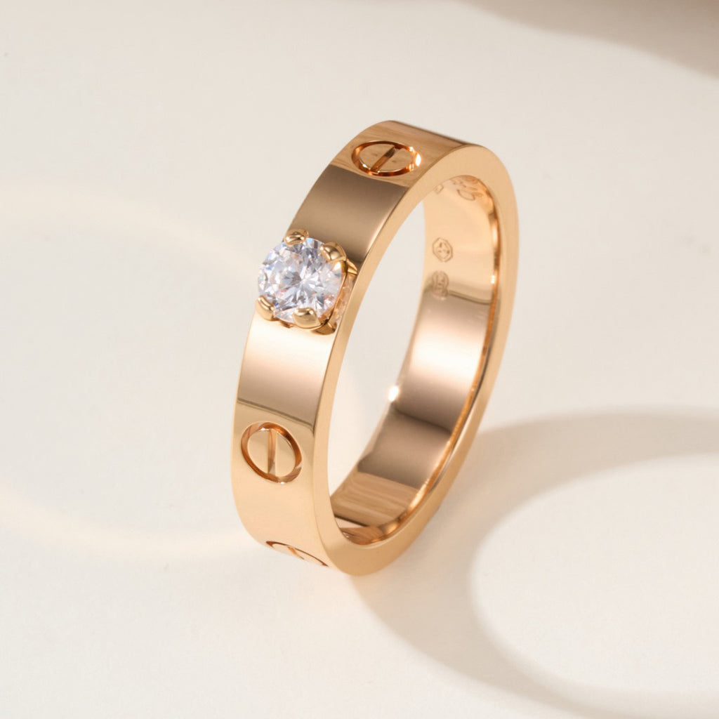 [Blue Tears Jewelry]LOVE RING 3.6MM 1 BIG DIAMOND