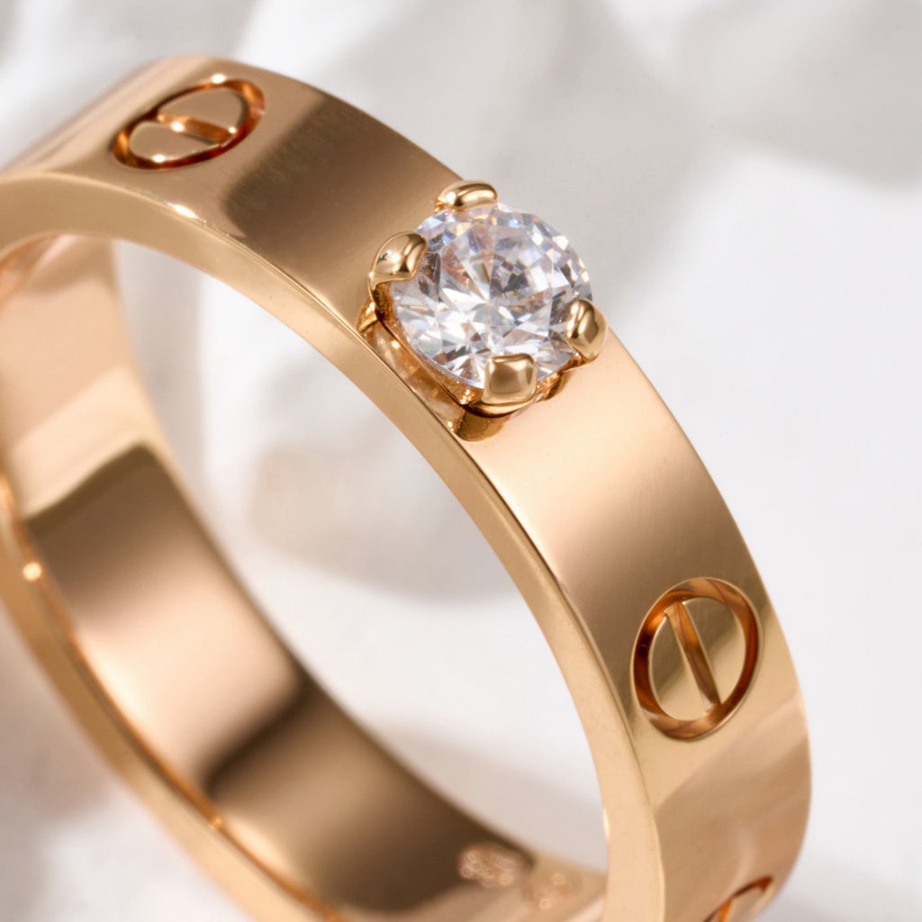 [Blue Tears Jewelry]LOVE RING 3.6MM 1 BIG DIAMOND