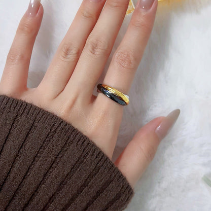 [Blue Tears Jewelry]TRINITY 3.2MM RING BLACK CERAMIC