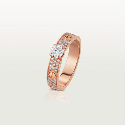 [Blue Tears Jewelry]LOVE RING 3.6MM 1 BIG DIAMOND FULL DIAMOND