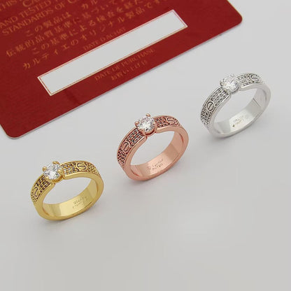 [Blue Tears Jewelry]LOVE RING 3.6MM 1 BIG DIAMOND FULL DIAMOND