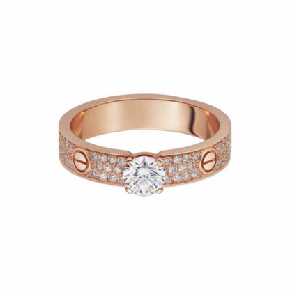 [Blue Tears Jewelry]LOVE RING 3.6MM 1 BIG DIAMOND FULL DIAMOND
