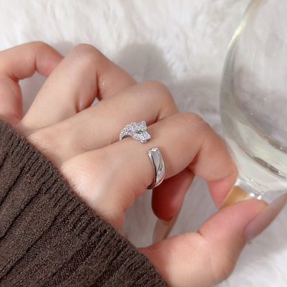 [Blue Tears Jewelry]PANTHERE HALF DIAMOND SMALL RING