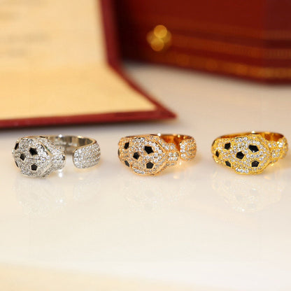 [Blue Tears Jewelry]PANTHERE SPOTTED FULL DIAMOND MEDIUM RING
