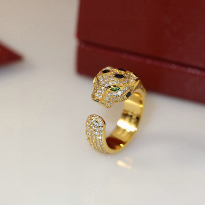 [Blue Tears Jewelry]PANTHERE SPOTTED FULL DIAMOND MEDIUM RING