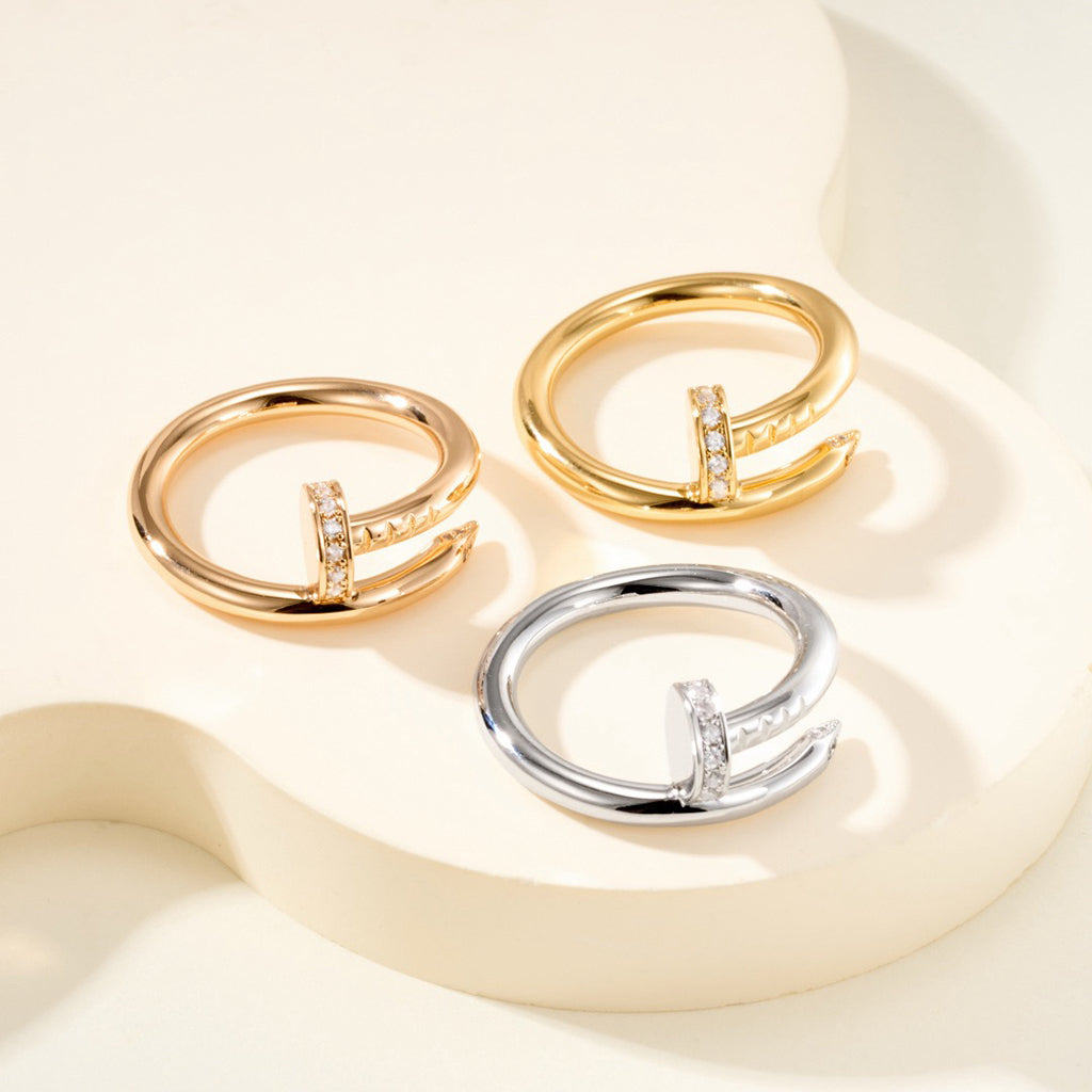[Blue Tears Jewelry]JUSTE RING 2.6MM HALF DIAMOND