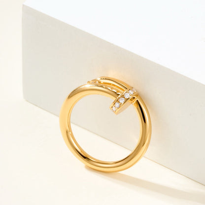 [Blue Tears Jewelry]JUSTE RING 2.6MM HALF DIAMOND