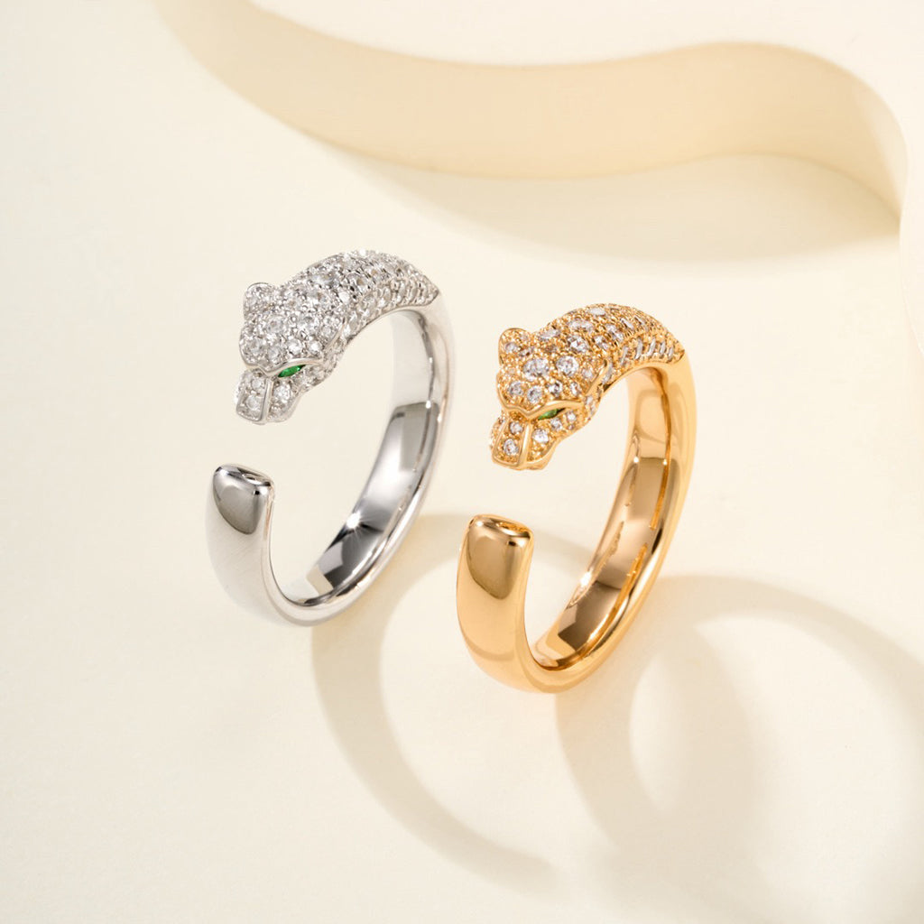 [Blue Tears Jewelry]PANTHERE HALF DIAMOND SMALL RING
