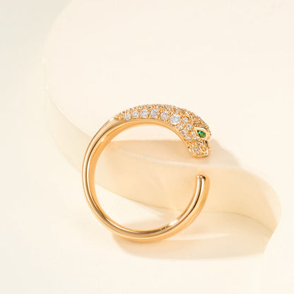 [Blue Tears Jewelry]PANTHERE HALF DIAMOND SMALL RING