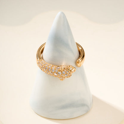 [Blue Tears Jewelry]PANTHERE HALF DIAMOND SMALL RING