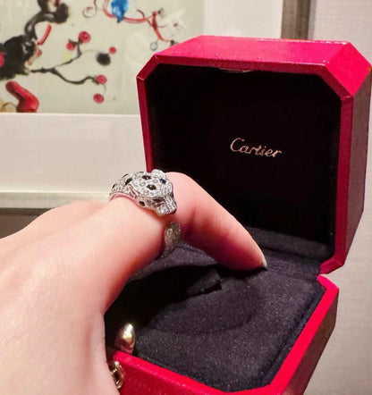 [Blue Tears Jewelry]PANTHERE SPOTTED FULL DIAMOND MEDIUM RING