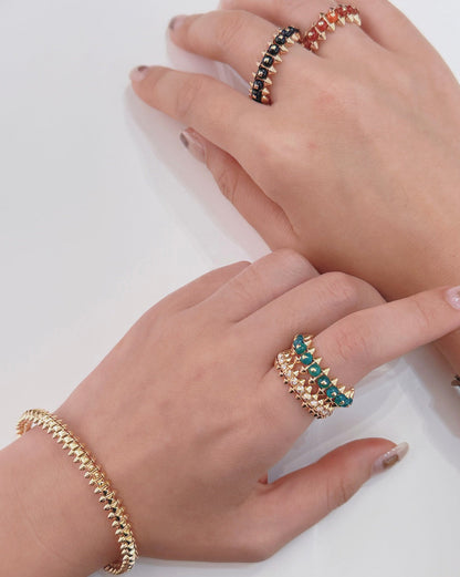 [Blue Tears Jewelry]CLASH 7.9MM AGATE CHALCEDONY RING
