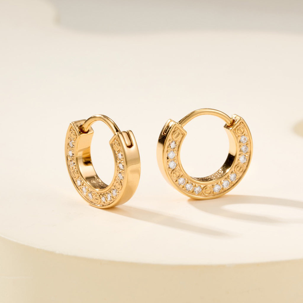 [Blue Tears Jewelry]LOVE DIAMOND EARRINGS