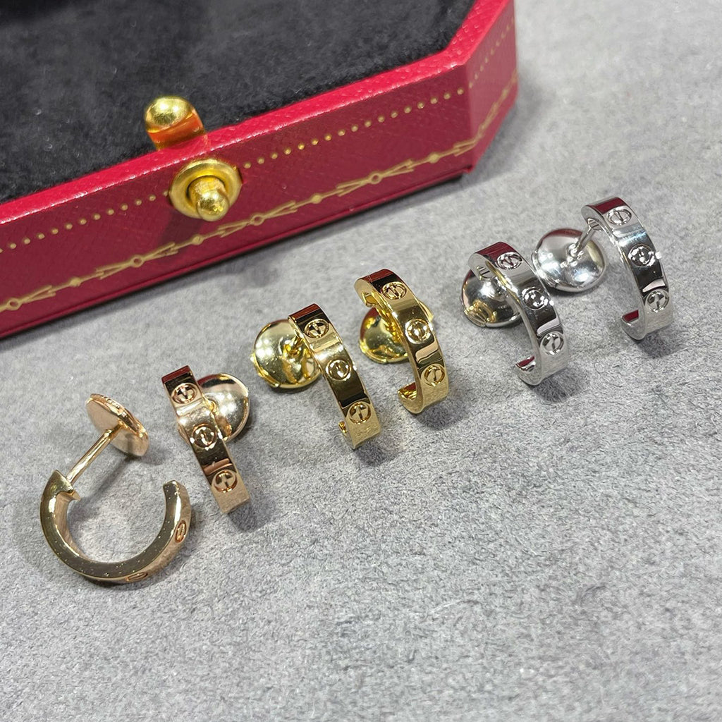 [Blue Tears Jewelry]LOVE EARRINGS 2.65 MM NO DIAMOND SMALL