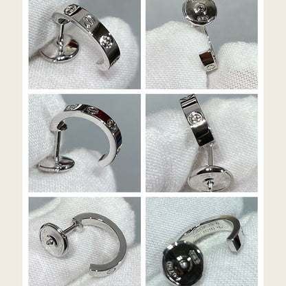 [Blue Tears Jewelry]LOVE EARRINGS 2.65 MM NO DIAMOND SMALL