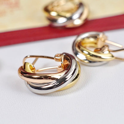 [Blue Tears Jewelry]TRINITY ON DIAMOND CLASSIC EARRINGS