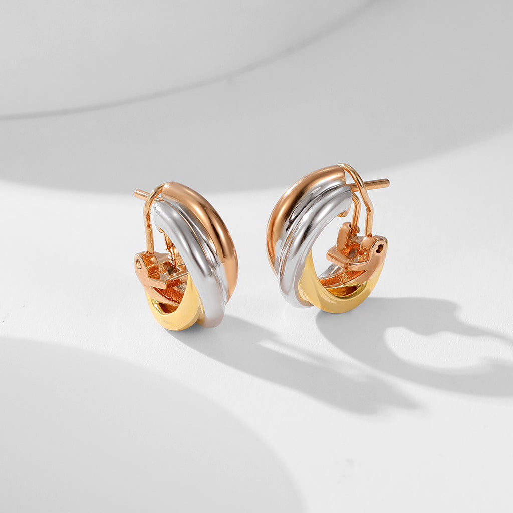 [Blue Tears Jewelry]TRINITY ON DIAMOND CLASSIC EARRINGS