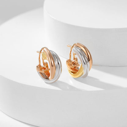 [Blue Tears Jewelry]TRINITY ON DIAMOND CLASSIC EARRINGS