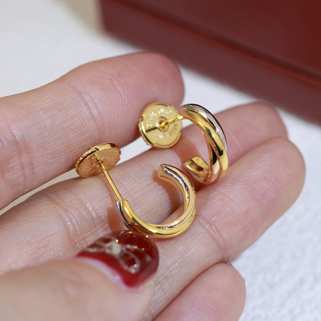 [Blue Tears Jewelry]TRINITY ON DIAMOND MINI EARRINGS