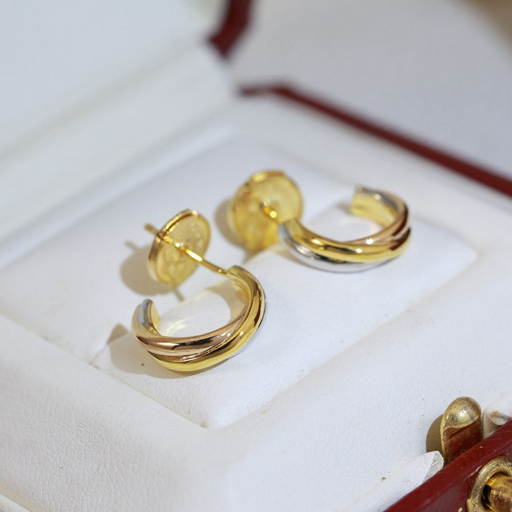 [Blue Tears Jewelry]TRINITY ON DIAMOND MINI EARRINGS
