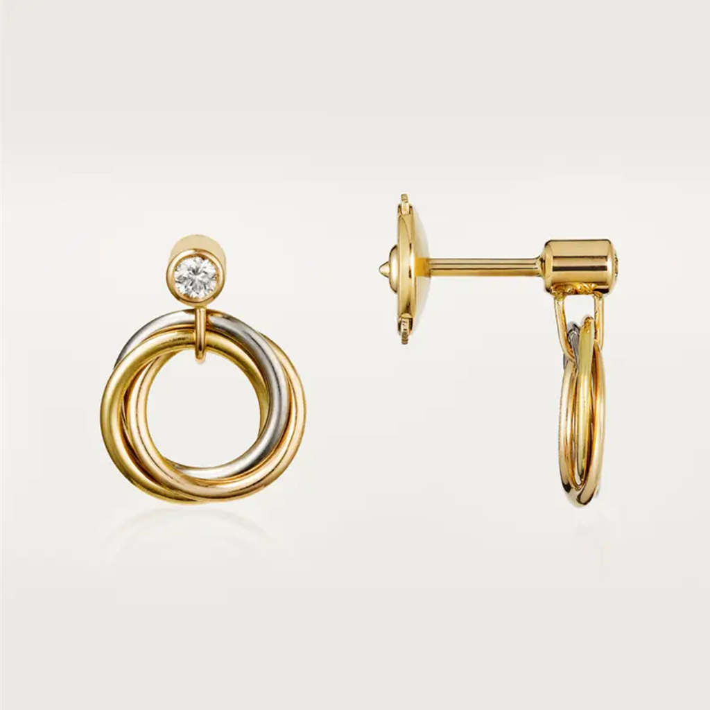 [Blue Tears Jewelry]TRINITY ON DIAMOND  EARRINGS