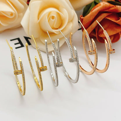 [Blue Tears Jewelry]JUSTE FULL DIAMOND LARGE EARRINGS