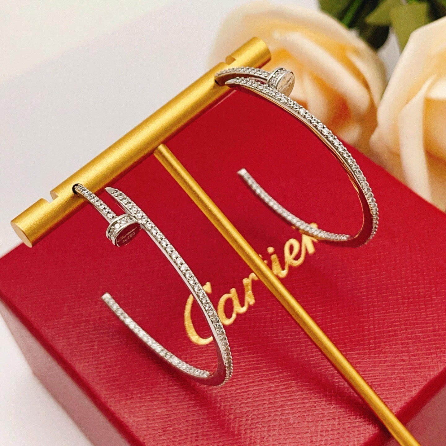 [Blue Tears Jewelry]JUSTE FULL DIAMOND LARGE EARRINGS