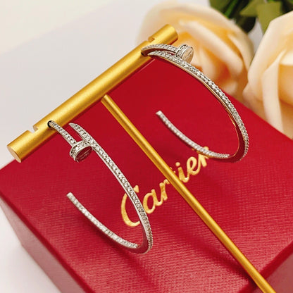 [Blue Tears Jewelry]JUSTE FULL DIAMOND LARGE EARRINGS