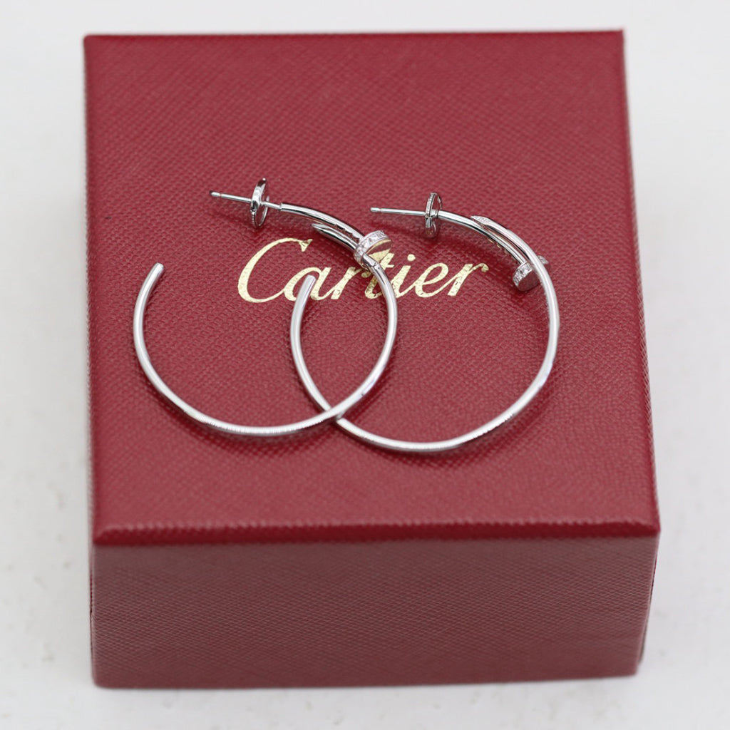 [Blue Tears Jewelry]JUSTE HALF DIAMOND LARGE EARRINGS