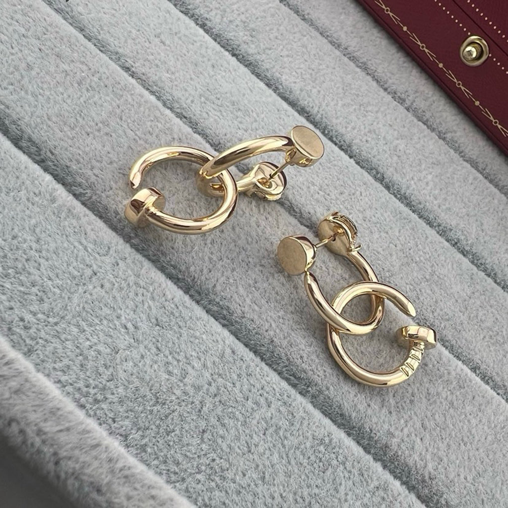 [Blue Tears Jewelry]JUSTE NO DIAMOND DOUBLE EARRINGS