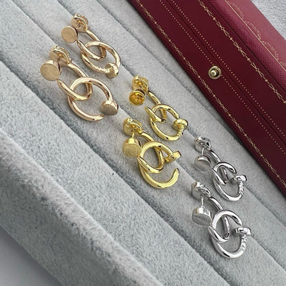 [Blue Tears Jewelry]JUSTE NO DIAMOND DOUBLE EARRINGS