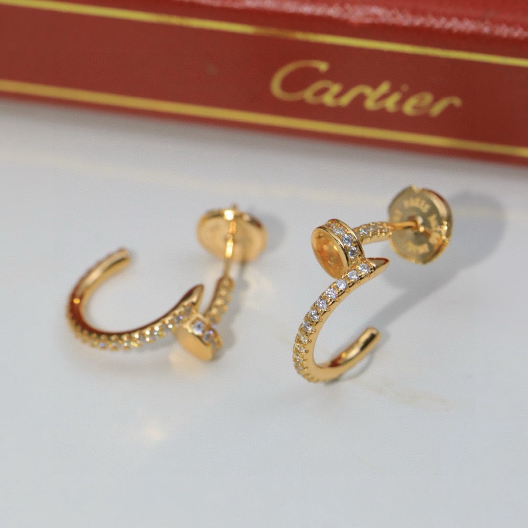 [Blue Tears Jewelry]JUSTE FULL DIAMOND DOUBLE EARRINGS