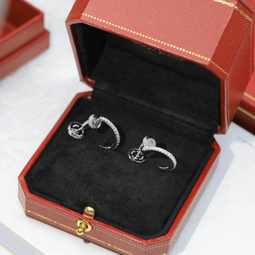 [Blue Tears Jewelry]JUSTE FULL DIAMOND DOUBLE EARRINGS