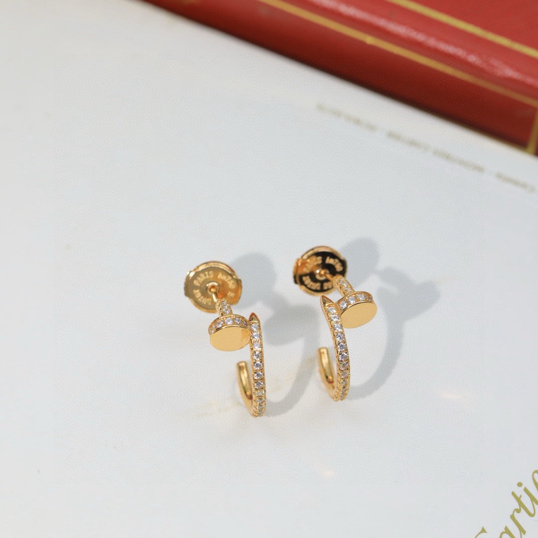 [Blue Tears Jewelry]JUSTE FULL DIAMOND DOUBLE EARRINGS