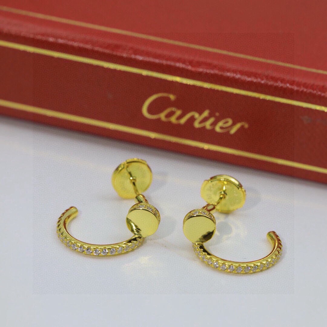 [Blue Tears Jewelry]JUSTE FULL DIAMOND DOUBLE EARRINGS