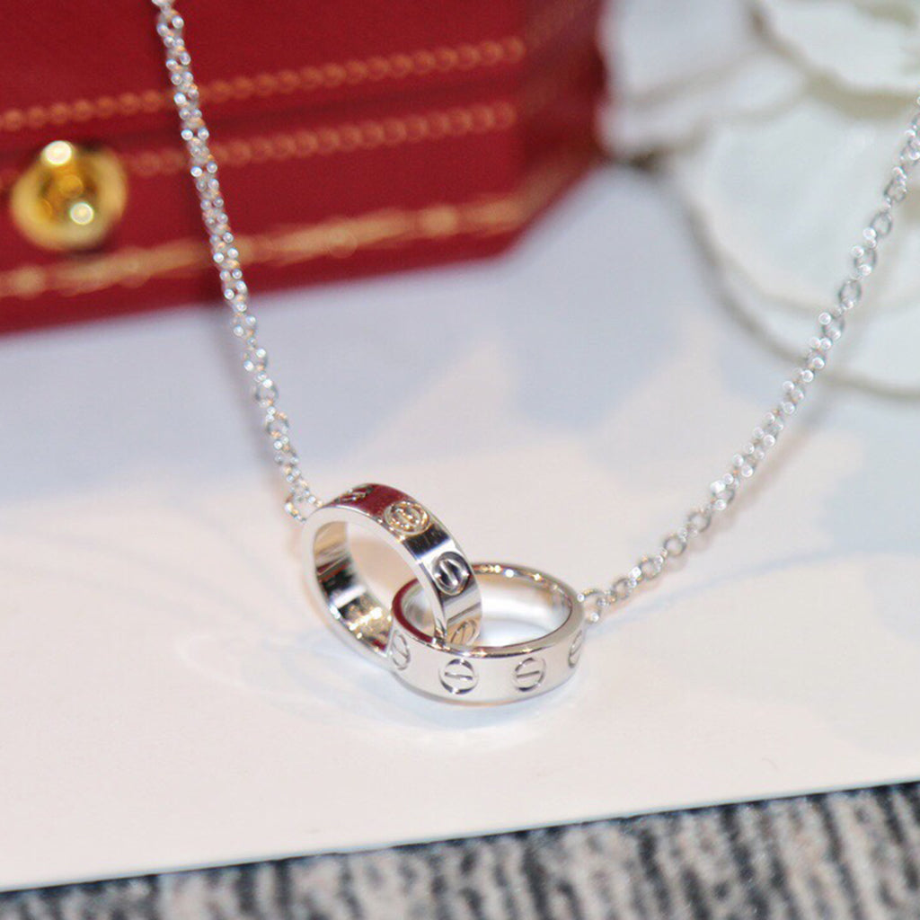 [Blue Tears Jewelry]LOVE DOUBLE RING NECKLACE