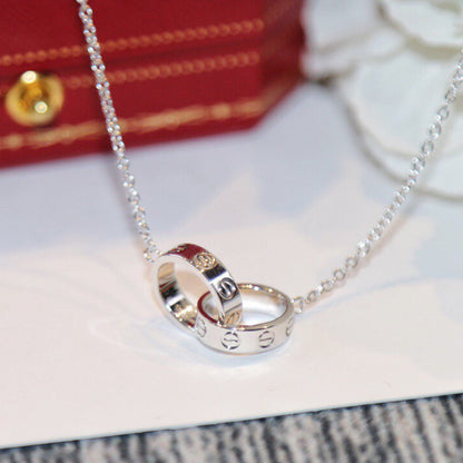 [Blue Tears Jewelry]LOVE DOUBLE RING NECKLACE