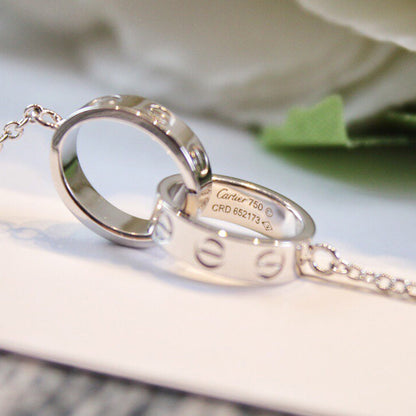 [Blue Tears Jewelry]LOVE DOUBLE RING NECKLACE