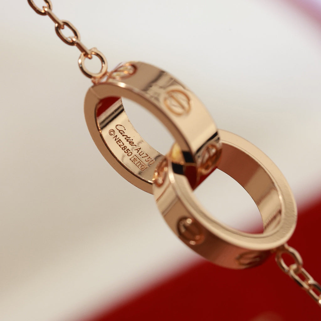 [Blue Tears Jewelry]LOVE DOUBLE RING NECKLACE