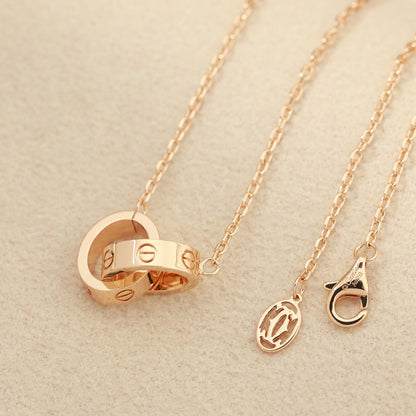 [Blue Tears Jewelry]LOVE DOUBLE RING NECKLACE
