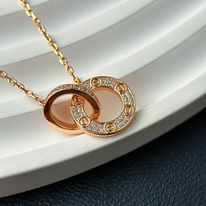 [Blue Tears Jewelry]LOVE  FULL DIAMOND PENDANT NECKLACE